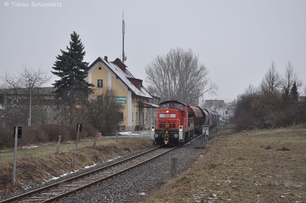294 598 (98 80 3294 598-8 D-DB) mit EK56937 in Amberg-Neumhle. (Strecke Amberg - Schnaittenbach)
