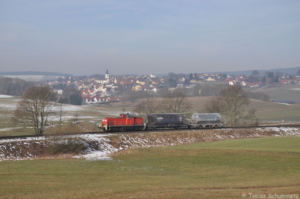 294 598 (98 80 3294 598-8 D-DB) mit EK56930 am 06.03.2013 bei Gebenbach (Strecke Amberg - Schnaittenbach)