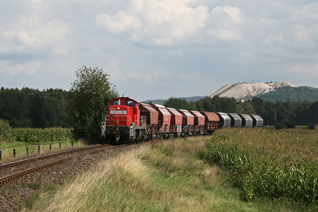 294 650 mit der �bergabe von Hirschau nach Amberg am 03.09.2010 kurz nach Hirschau.