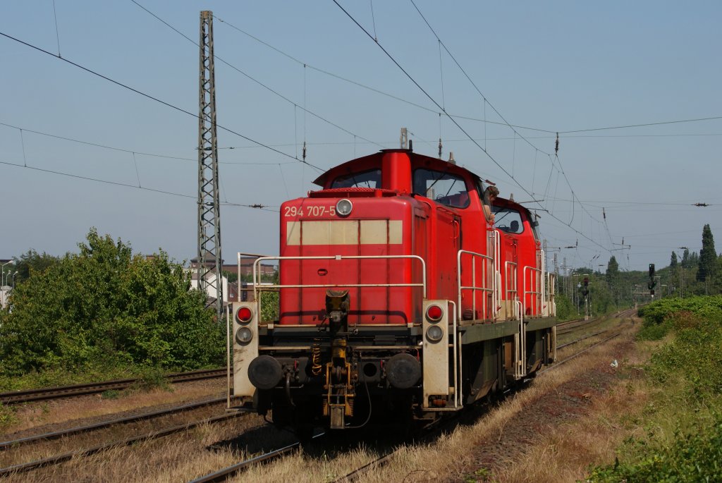 294 667-1 + 294 707-5 als Lz in Moers am 03.06.2011