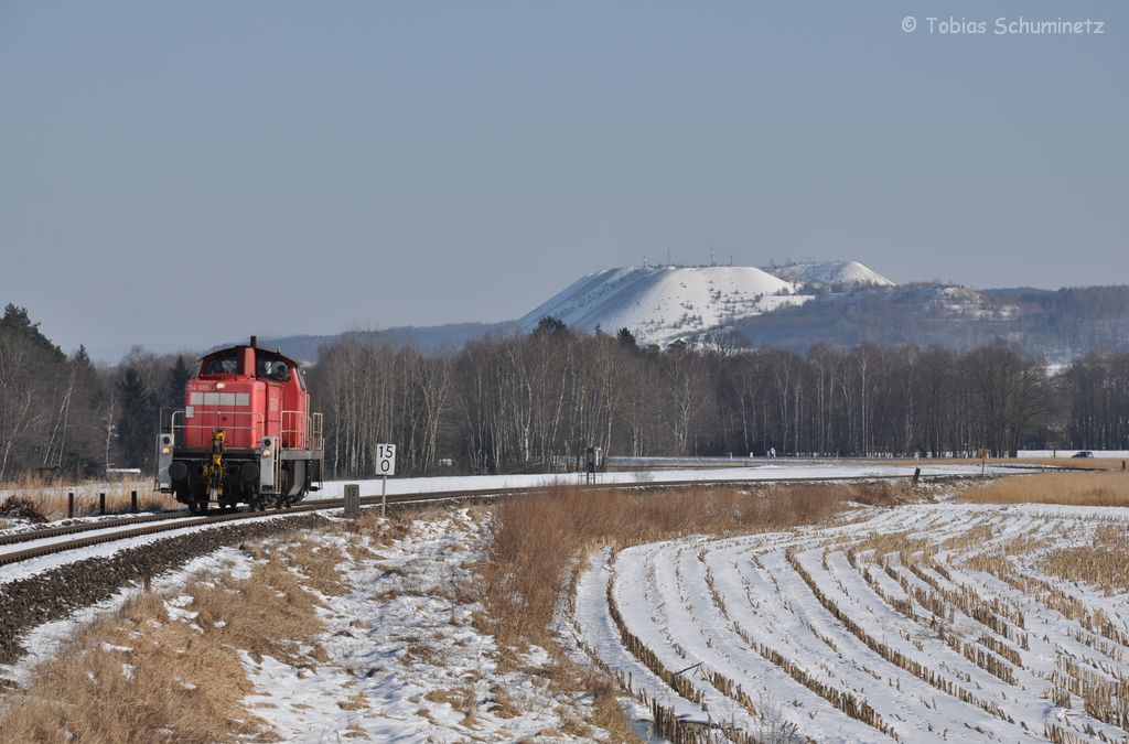 294 685 als Leerfahrt am 03.02.2012 bei Hirschau (Strecke Amberg-Schnaittenbach)