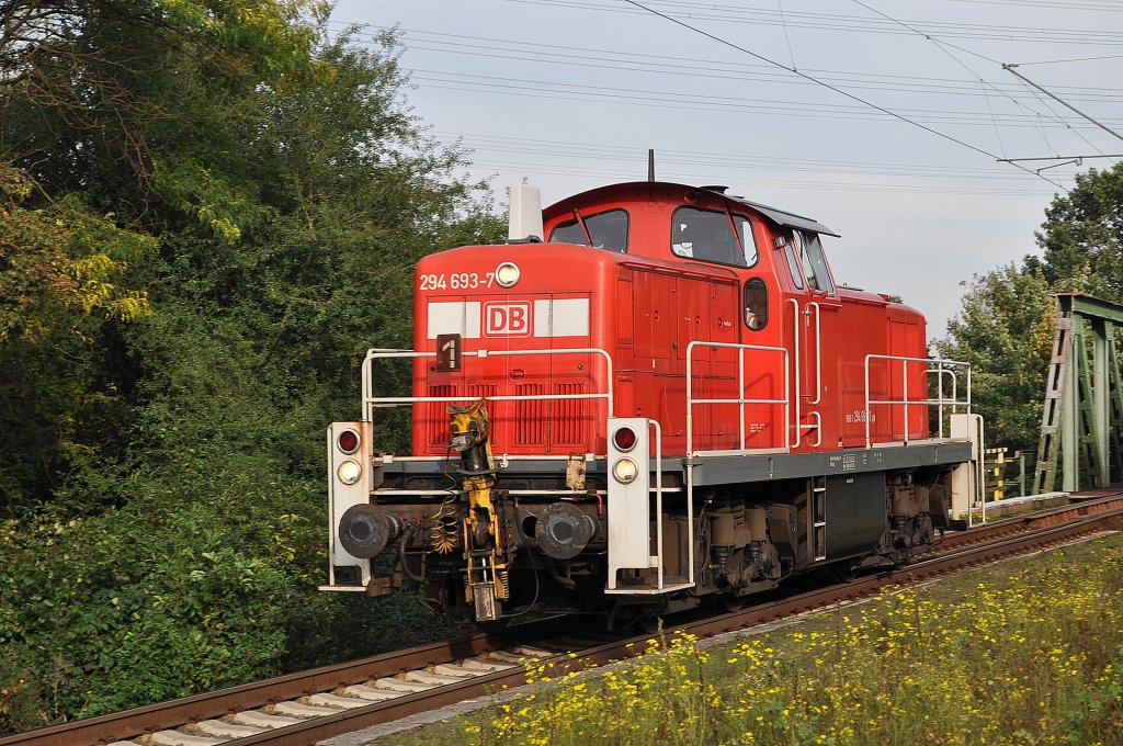 294 693 am 04.10.2010 im Bahnhof Friedrichsfeld