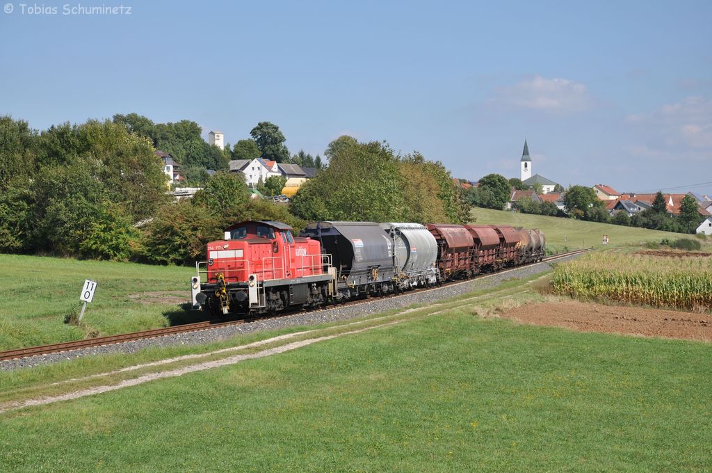 294 717 mit EK56937 am 14.09.2012 bei Gebenbach (Strecke Amberg-Schnaittenbach)