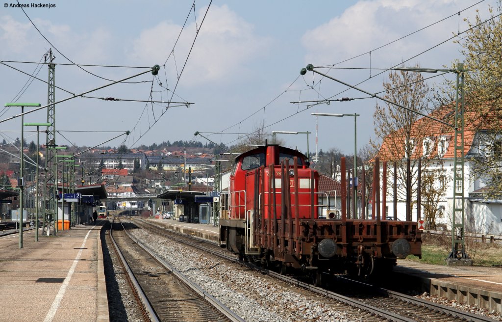 294 763-8 mit dem M 62885 (Immendingen-Villingen (Schwarzw) und Grenzlast bei der Durchfahrt Donaueschingen 29.3.11