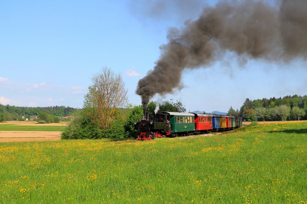 298.56 bei der einfahrt in die Halte und Ladestelle Herbersdorf am 3.Mai 2013