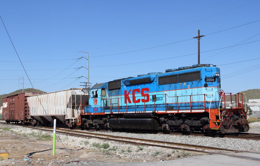 3004 Kansas City Southern Railway de Mexico in Ramos Arizpe MX am 18.09.2012.