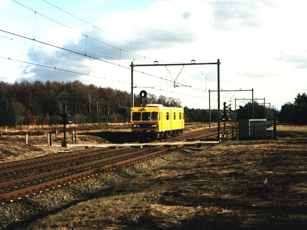 30849781002-5 (Ultrasoon Messtriebwagen) bei Ginkel am 14-2-1997. Bild und scan: Date Jan de Vries.