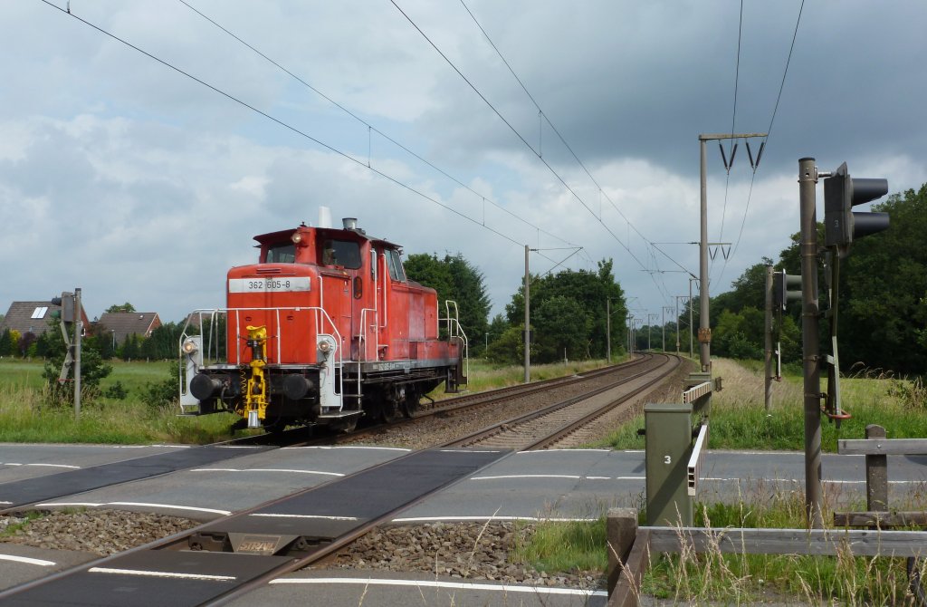 362 605-8 fuhr am 23.06.2012 Solo richtung Sden durch Eisinghausen.