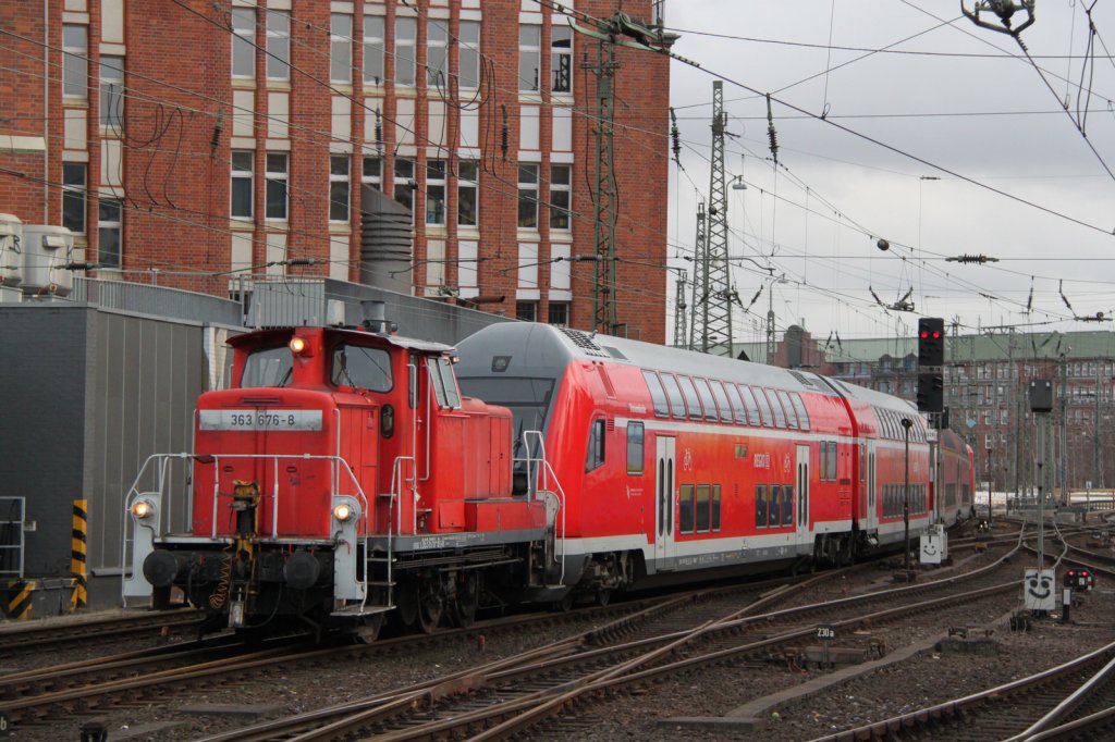 363 676-8 beim Rangieren im Hamburger Hbf.10.03.2012 