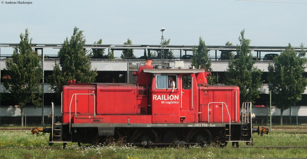 363 706-3 rangiert in Mhldorf am 28.8.09