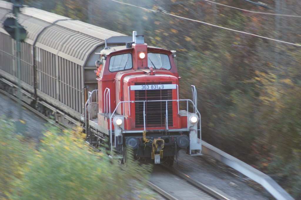 363 861-9 am 05.11.2009 bei Rangierarbeiten im Rangierbahnhof Kornwestheim.