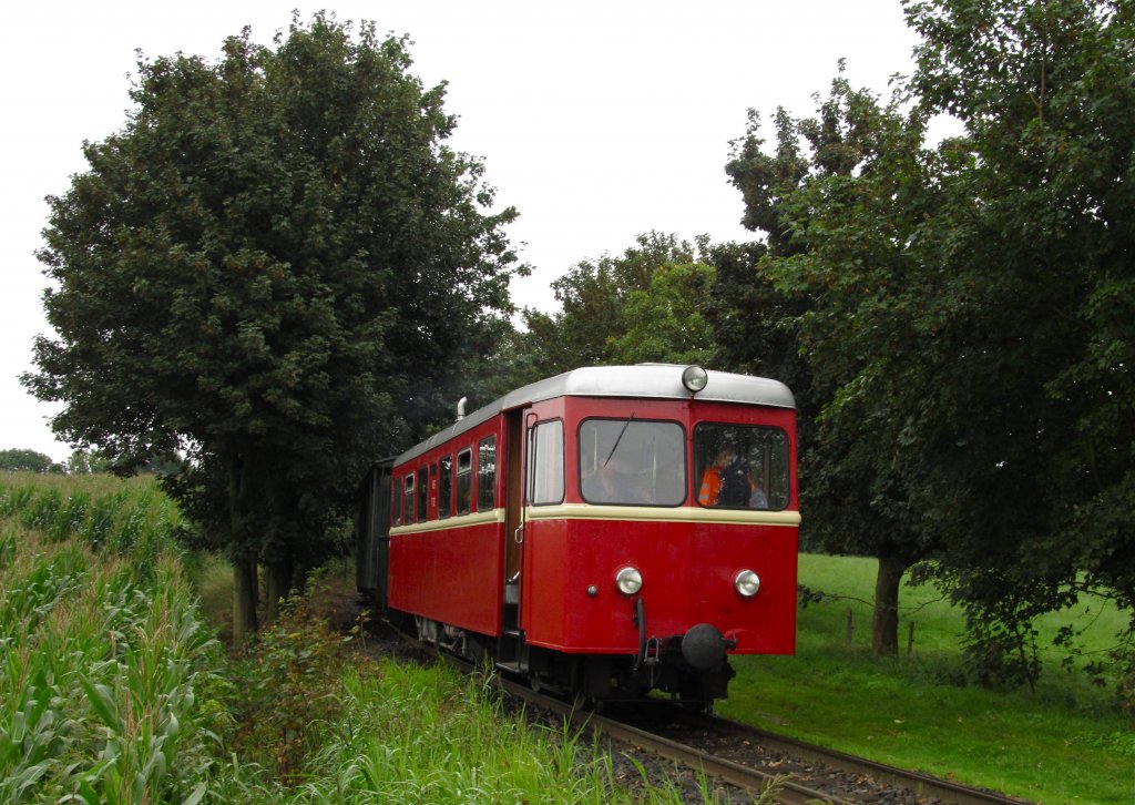 40 Jahre Selfkantbahn: T102 der Euskirchener Kreisbahn, am 13.8.2011 bei Birgden.