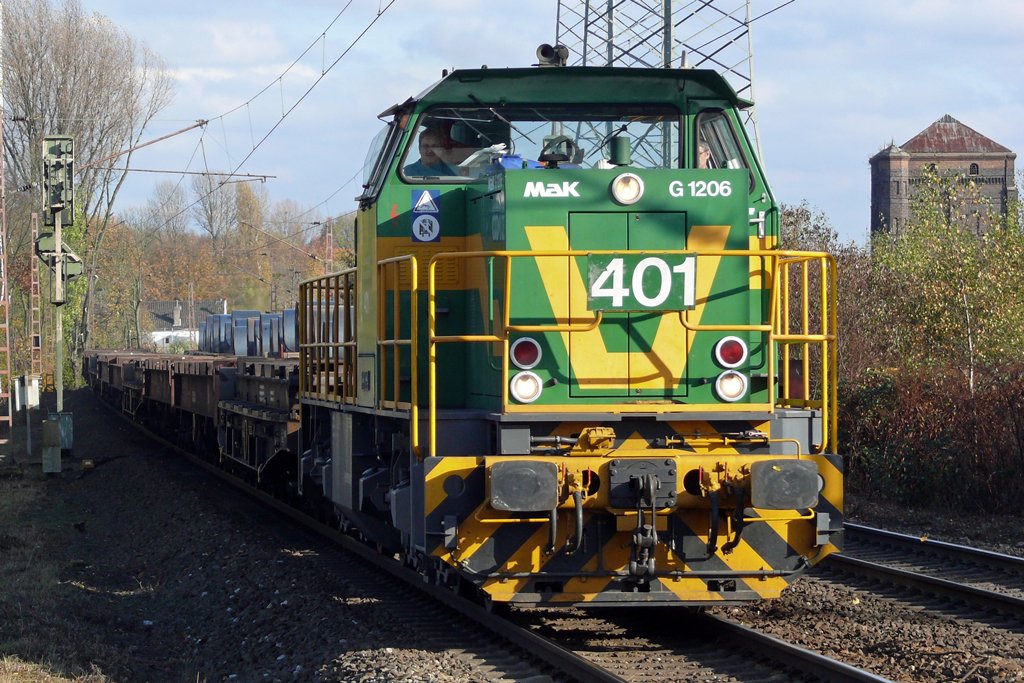 401 der Dortmunder Eisenbahn aufgenommen in der Nhe von Gelsenkirchen-Bismarck 3.11.2009