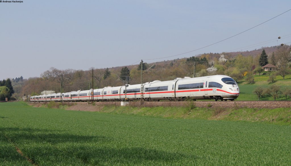 403 024-3  Frth  und 403 005-2  Baden Baden  als ICE 515 (Hamburg-Altona-Mnchen Hbf) bei Ebersbach 24.4.13