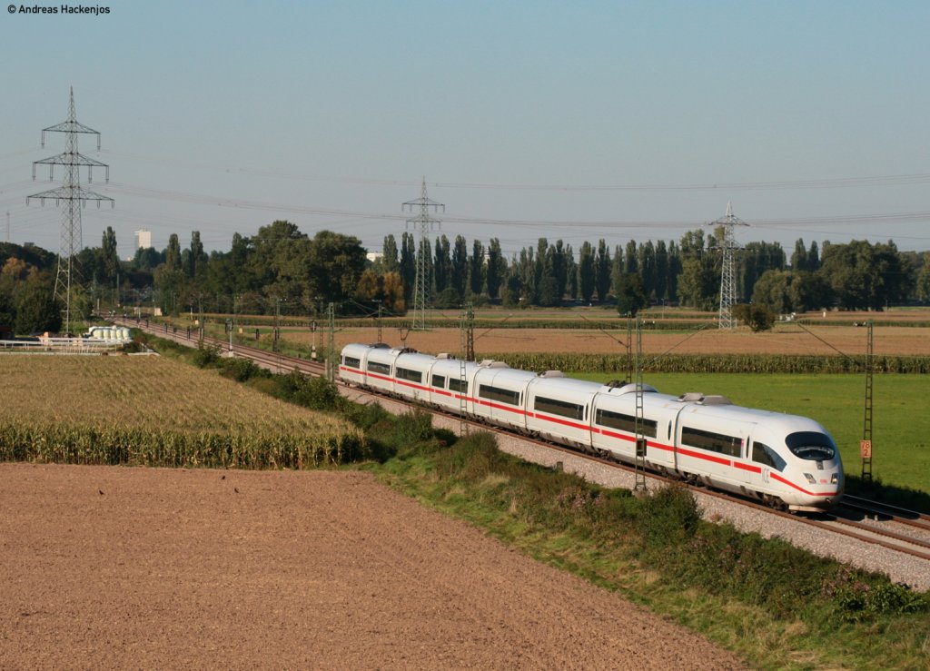 403 024-3  F�rth  als ICE 509 (Dortmund Hbf-Basel SBB) bei Ettlingen 22.9.10