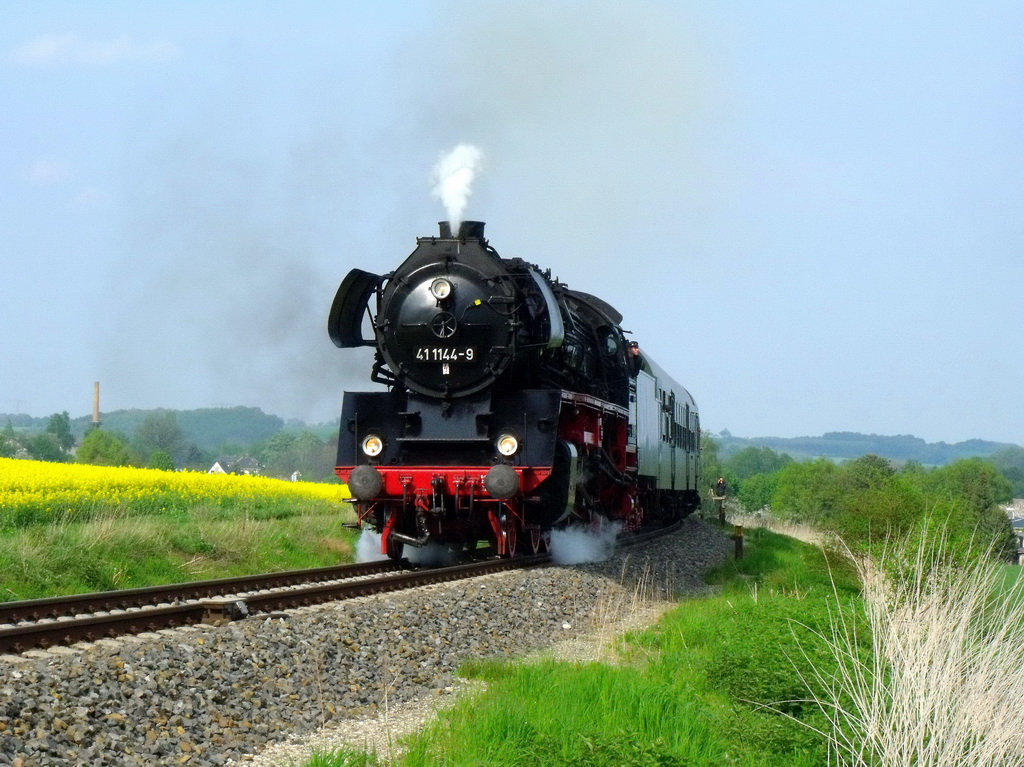 41-1144 am 08.05.2010 mit  Altenburg-Express  bei Nbdenitz