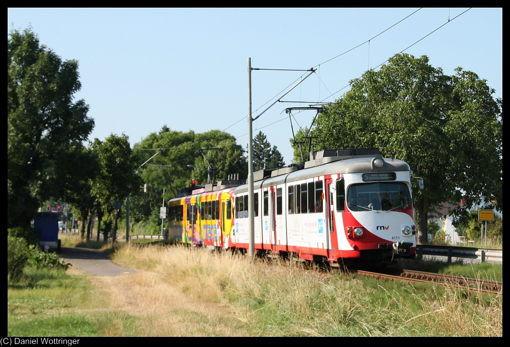 4111 mit 4115 am 19. Juli 2010 kurz hinter Leutershausen.