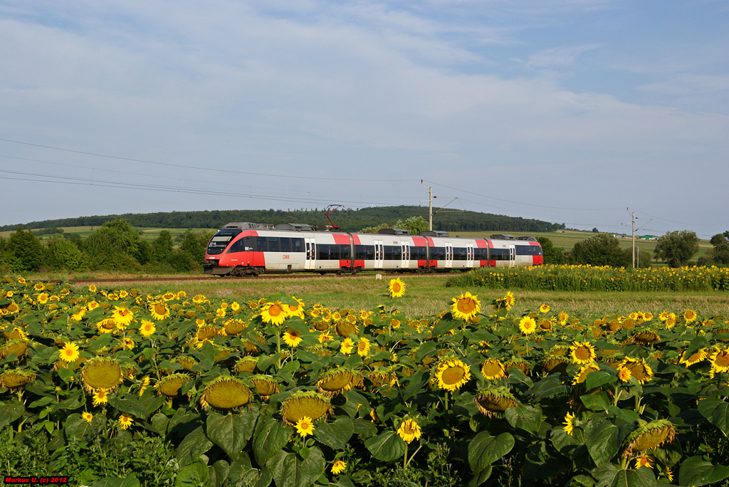 4124 008  VOR  fhrt als REX2811 von Wien Meidling nach Deutschkreutz. Baumgarten im Burgenland, 05.08.2012