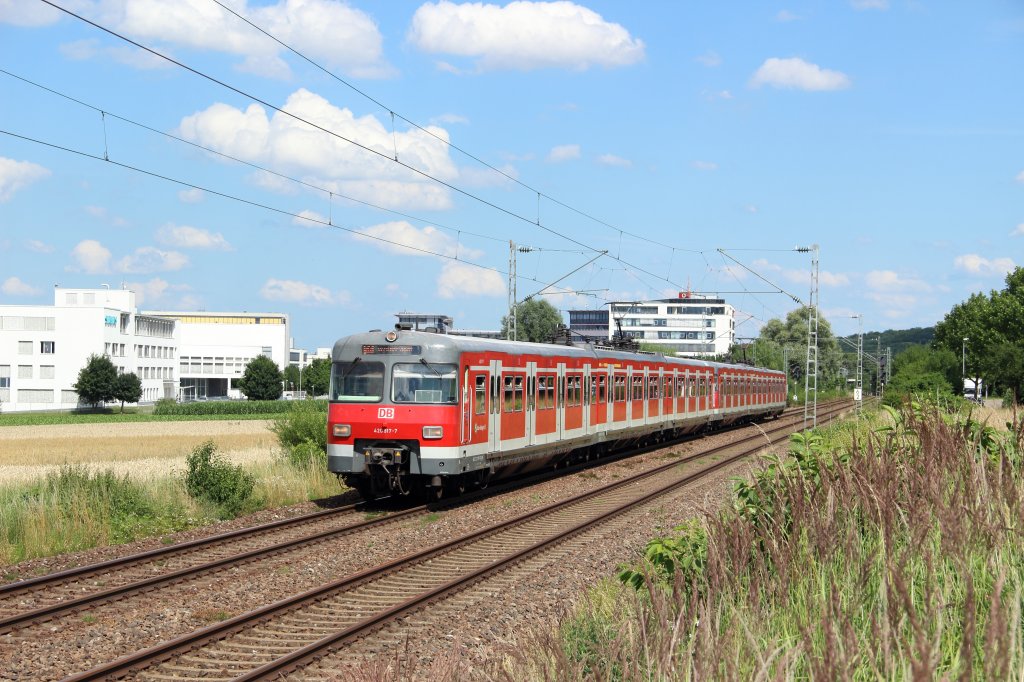 420 917-7 und ein weiterer 420 als S6 nach Weil der Stadt in Weilimdorf am 10.07.2012