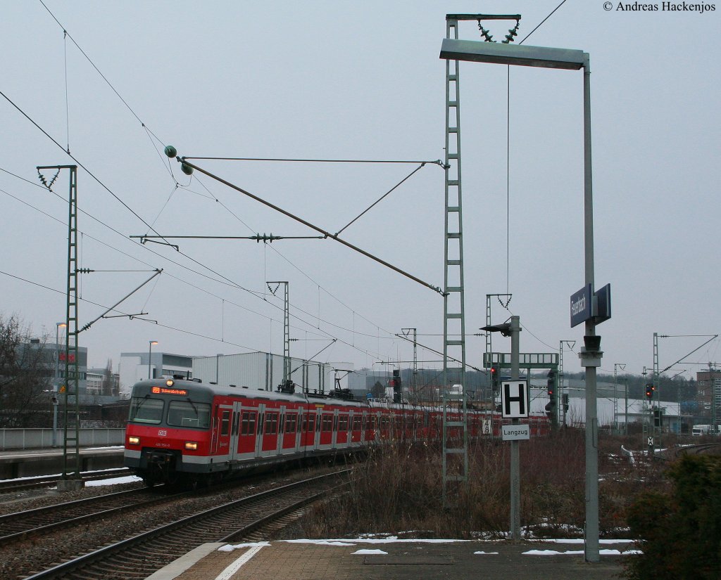 420 954-0 und 958-1 als S5 nach Schwabstrae in S-Feuerbach 23.1.10