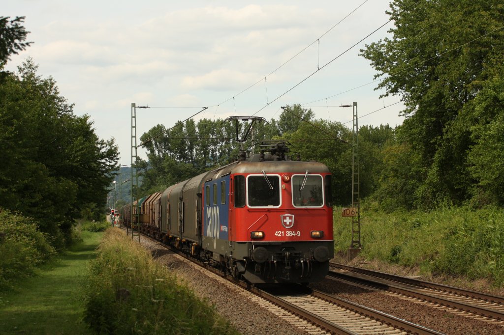 421 384-9 fuhr am 12.06.11 durch Unkel.