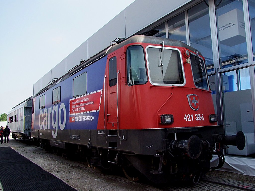 421 395-5 von SBB-Cargo wurde auf der Transport-Logistic2011 in Mnchen zur Schau gestellt;110513