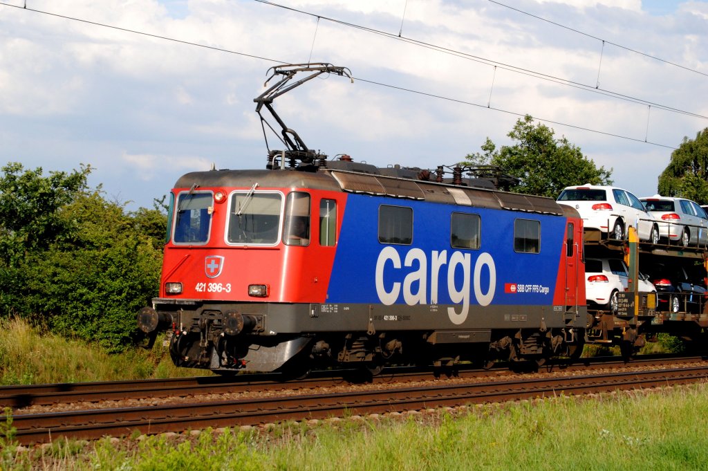 421 396-3 SBB Cargo am 07.07.2011 bei Woltorf