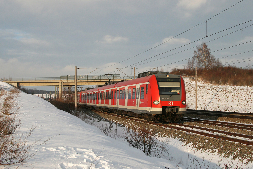 423 222 am 03.01.2011 bei Hebertshausen.