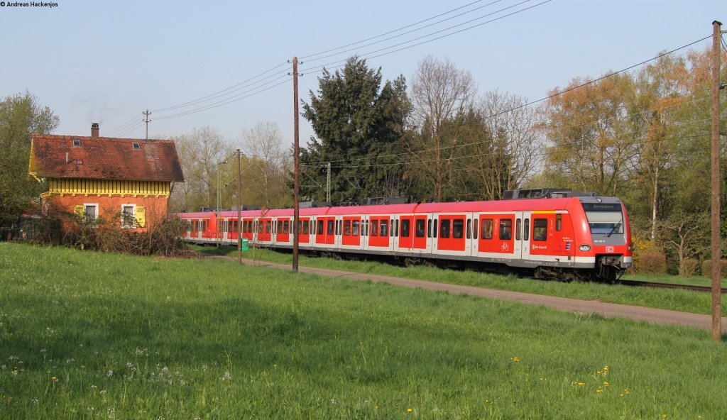 423 337-5 und 423 306-0  als S1 nach Herrenberg bei Wernau 24.4.13