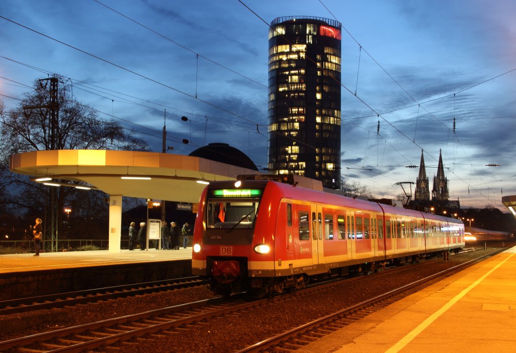 423 763 als Dienstfahrt in Kln-Messe/Deutz am 06.03.13