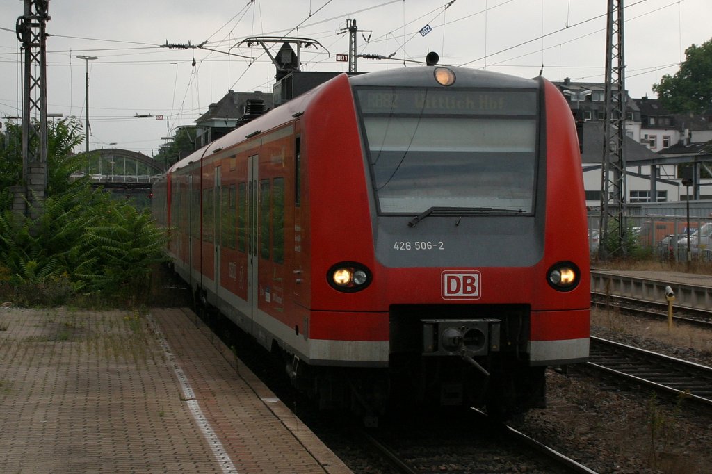 426 506  Oberlinxweiler  am 19.8.11 als RB82 nach Wittlich Hbf in Trier Hbf