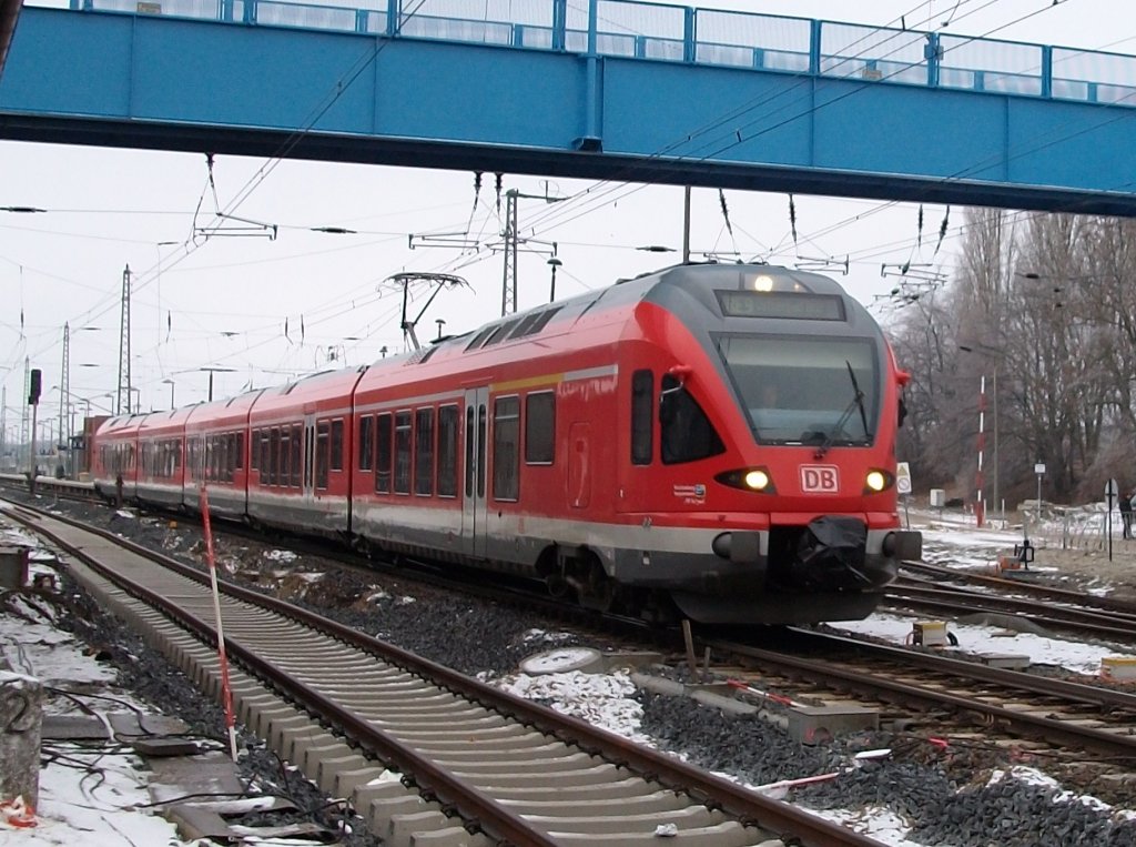 429 029 verlie,als RE 13023 Stralsund-Binz,am 31.Januar 2011 Bergen/Rgen. 