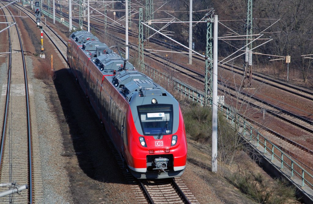 442 226/726 durchfhrt am 25.02.11 Holzweiig Richtung Leipzig. Wahrscheinlich eine Testfahrt aus dem SFW Delitzsch.