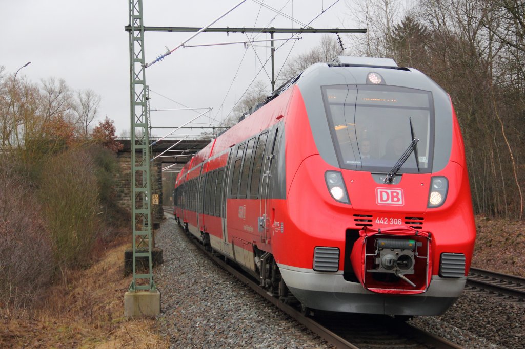 442 306 DB bei Michelau am 05.01.2013.