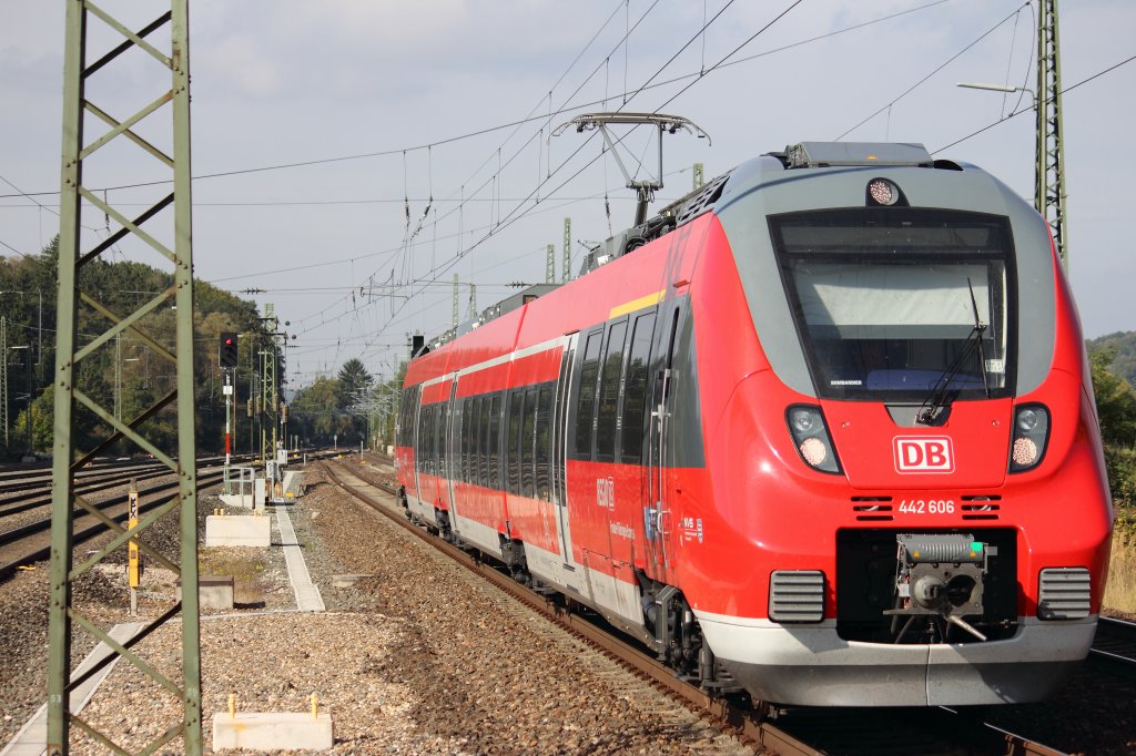 442 606 DB in Hochstadt/ Marktzeuln am 02.10.2012.