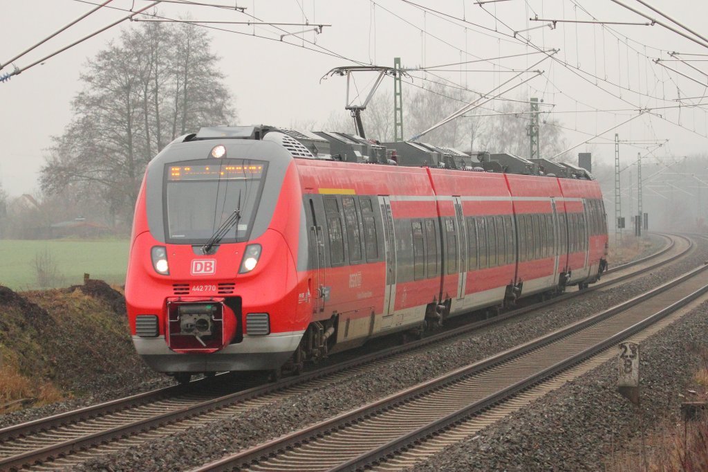 442 770 DB bei Staffelstein am 08.01.2013.