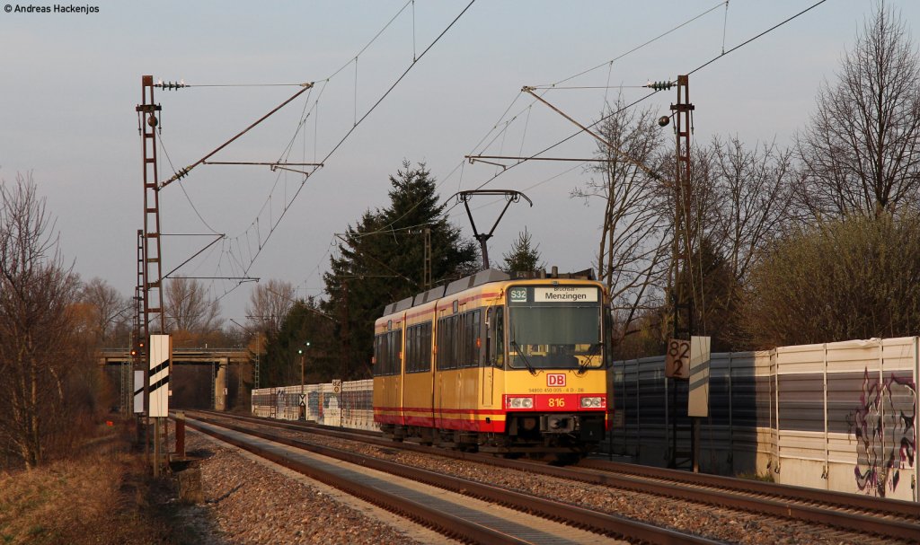 450 005-4 als S32 nach Menzingen bei Bruchhausen 15.3.11