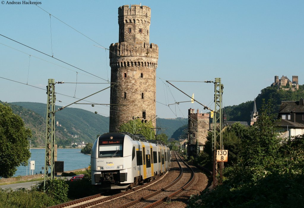 460 015-1 als MRB84150 (Bingen(Rhein) Hbf-K�ln Messe/Deutz) in Oberwesel 19.7.10