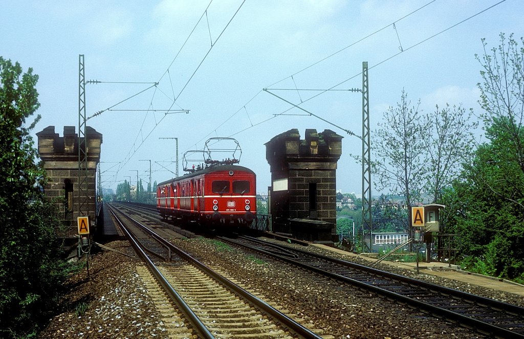 465 006  alte Neckarbr�cke in Stg - M�nster  06.05.84