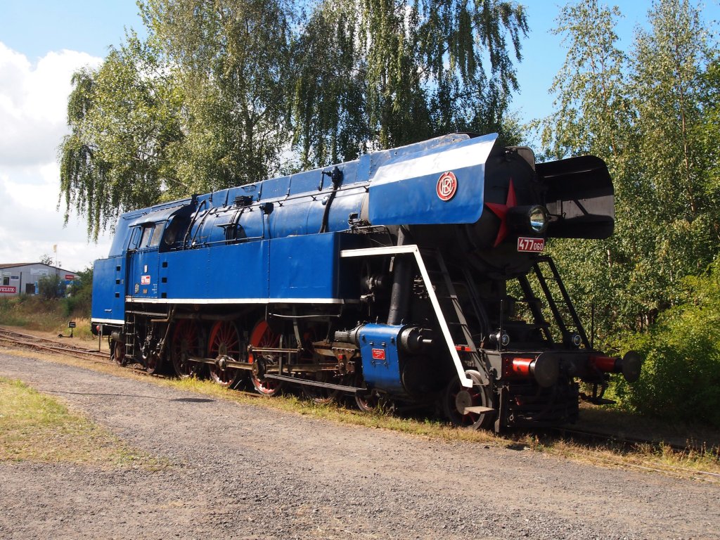 477 060 am 8.9.2012 in Depositorium des Technische Museum Chomutov.Tag der offenen Tr 8-9. 9 2012.