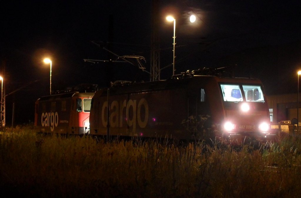 482 008 und 421 396 in Wismar am 21.7.10