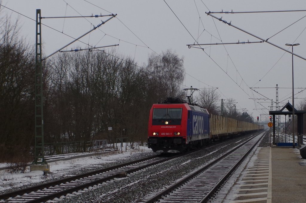 482 041 SBB Cargo mit Holzzug am 27.01.2013 in Staffelstein. Gruß an den Tf :) 