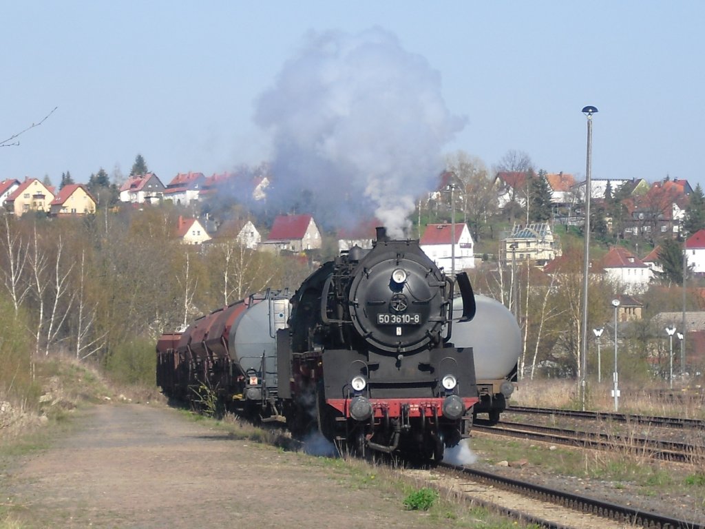 50 3610-8 bei der Fhrestandsmitfahrt beim BW-Fest in Nossen, am 17.04.10.