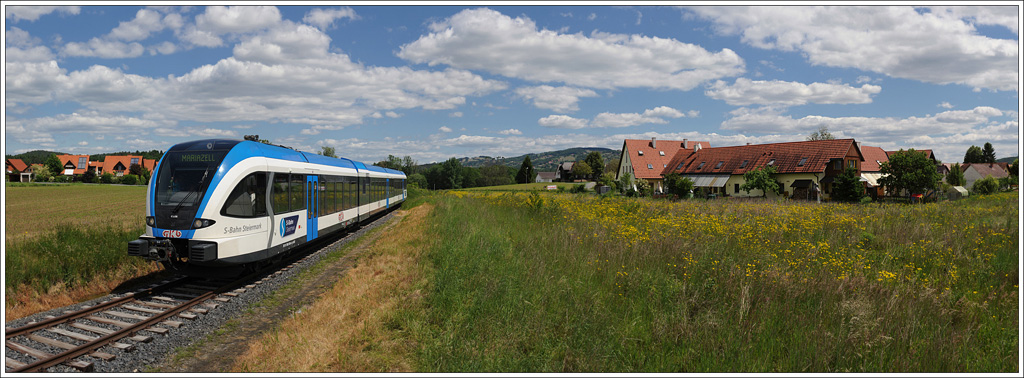 5063 008 am 17.5.2012 als Sonderzug R 4366 (Von Gleinsttten bis zur AB Gleinsttten als N 102) von Gleinsttten nach Bergla, aufgenommen in Gleinsttten. Das Foto besteht aus 8 Fotos im Hochformat.