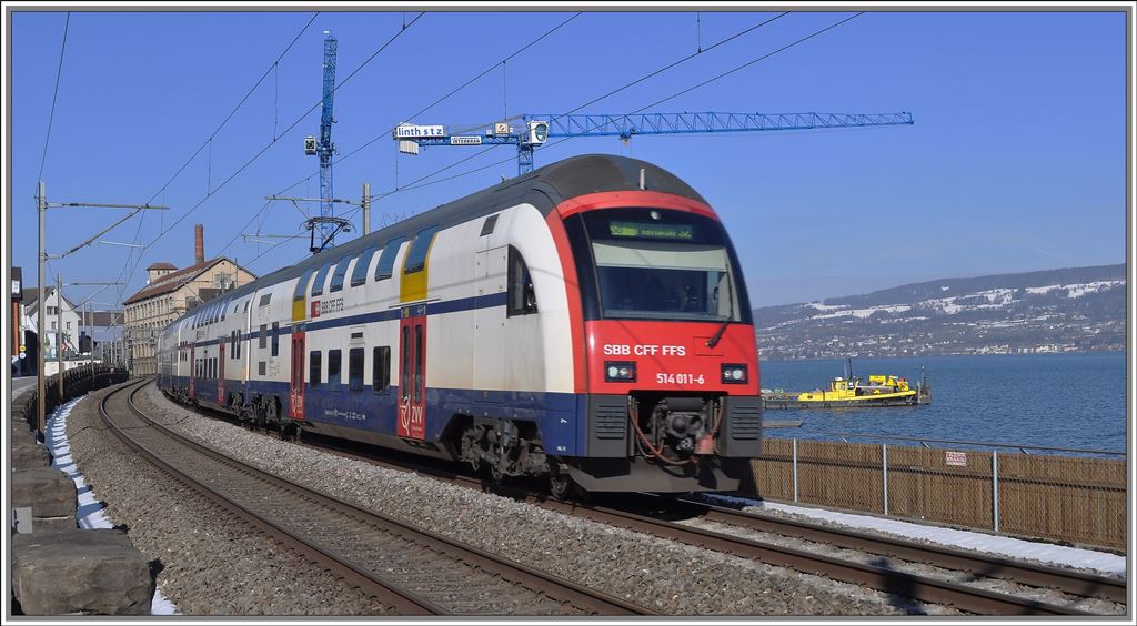 514 011-6 S8 nach Pfffikon SZ bei Wdenswil. (19.02.2013)