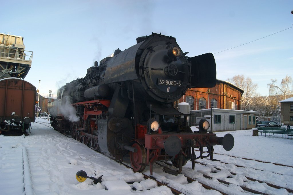 52 8080-5 im BW Chemnitz-Hilbersdorf. 01.12.2012