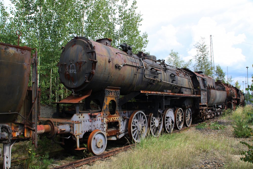 52 8092 am 04.09.2010 im ehemaligen BW Falkenberg oberer Bahnhof. Die Sammlung war dieses Jahr leider nur an diesem einem Wochenende zugnglich.

