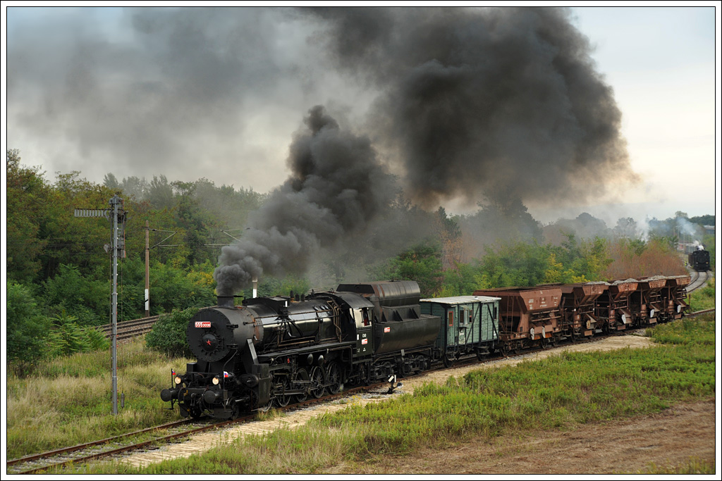 555.3008 aus Bratislava bei der Parade in Strasshof am 22.9.2012 anl�sslich des internationales Dampfloktreffens.