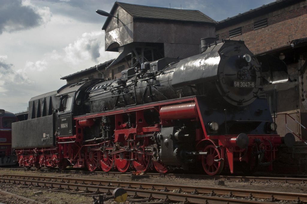 58 3047-6 auf dem Gelnde des Schsischen Eisenbahnmuseums Chemnitz-Hilbersdorf.