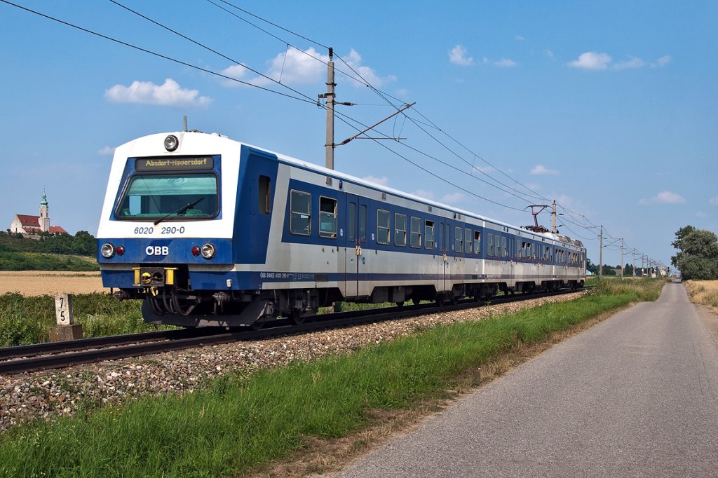 6020 290 als S Bahn Zug 21168 nach Absdorf-Hippersdorf, am 19.07.013 bei Hausleiten.